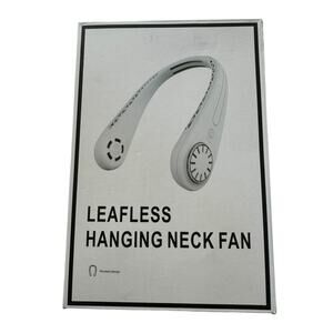 Black Leafless Hanging Neck Fan USB Charging Lazy Neck Hanging Fan 3 Speeds #DR